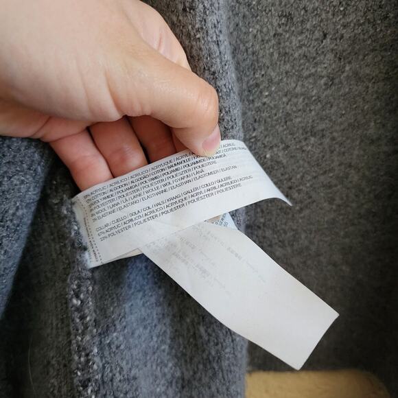 Mango Wool Trench Coat Winter Size 6 Gray Faux Fur Pockets Classic Mob Wife - Picture 8 of 12